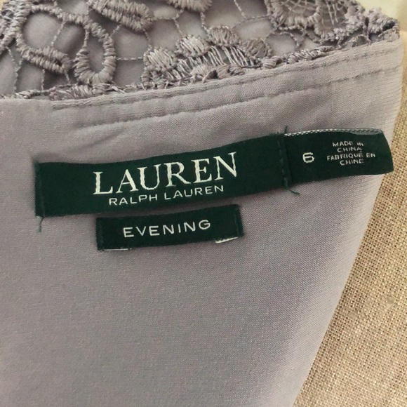 Ralph Lauren Evening Gray Lace Overlay Sheath Dress 6 - Picture 7 of 12